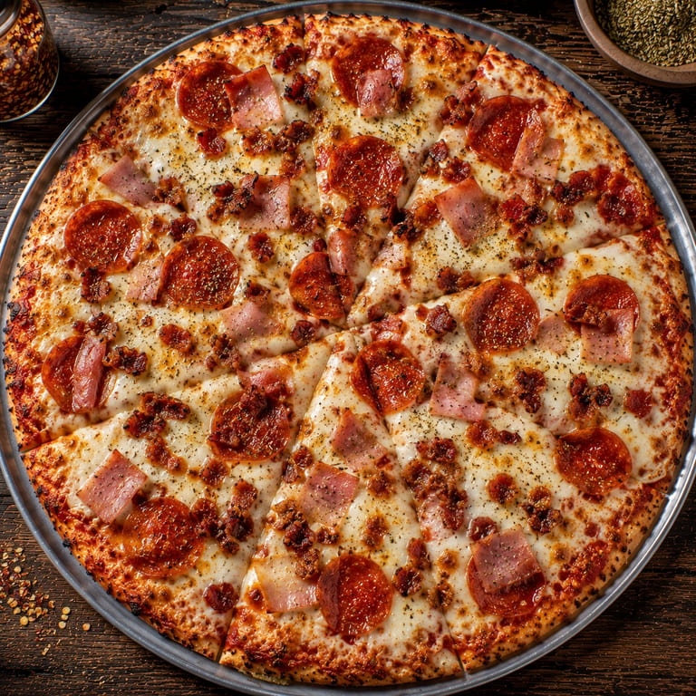 Indulge in Our Meat Lovers Pizza